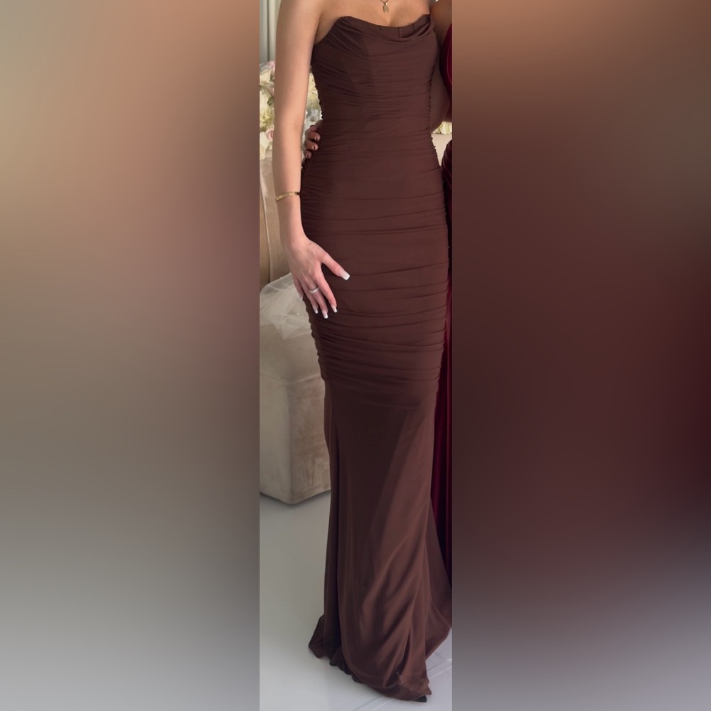 Elegant Brown Women's Corset Dress